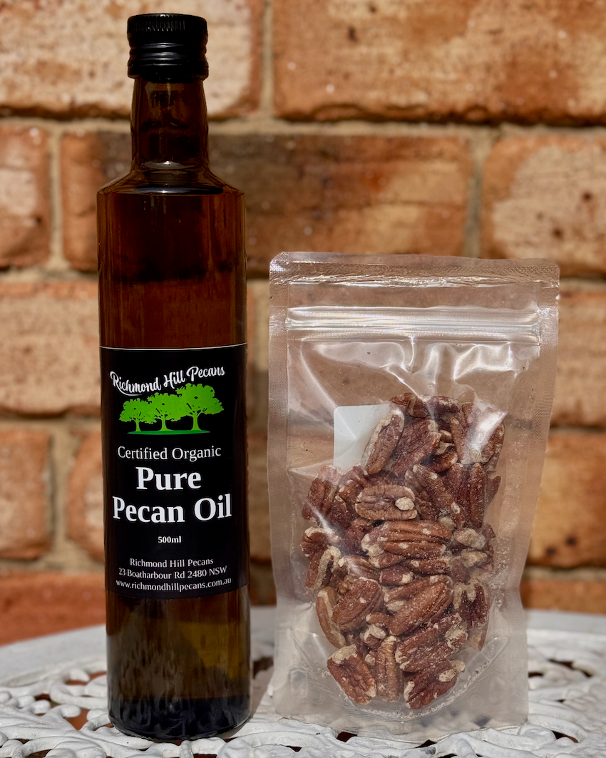 Organic Pecan Oil 500ml & Toasted Pecans 100g